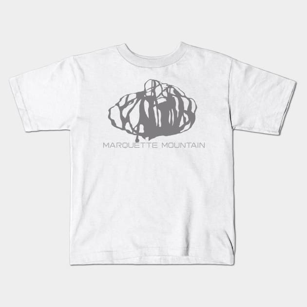 Marquette Mountain Resort 3D Kids T-Shirt by Mapsynergy